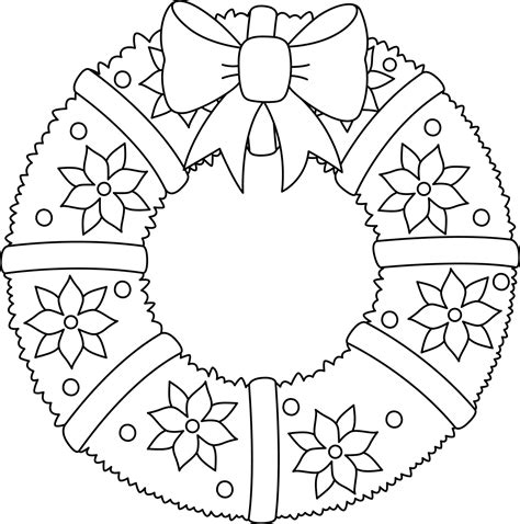 christmas wreaths coloring pages