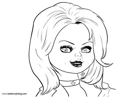 chucky and tiffany coloring pages