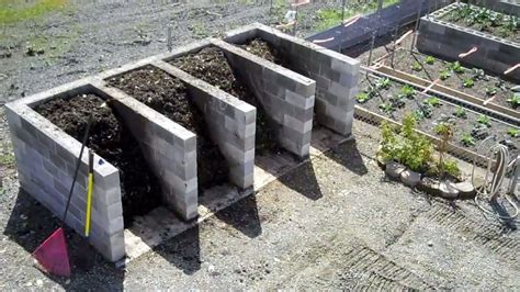 cinder block compost bin