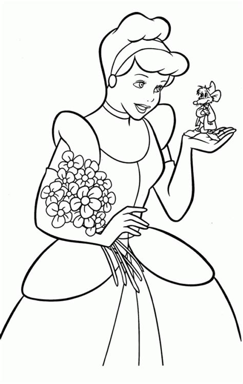 cinderella colouring pages