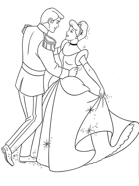 cinderella printable coloring pages