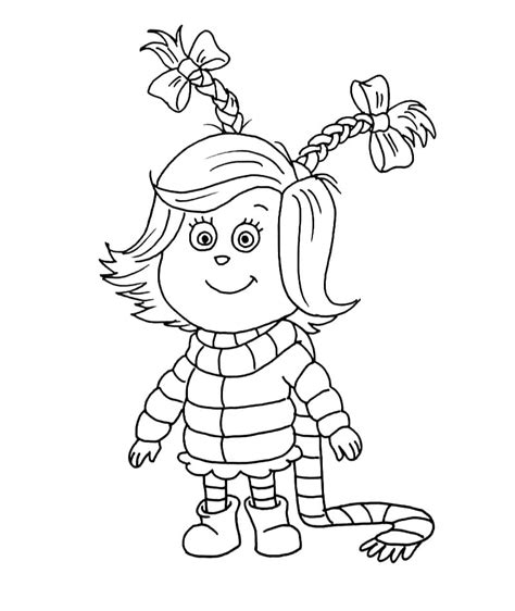 cindy lou who coloring pages