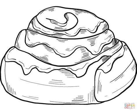 cinnamon roll coloring pages