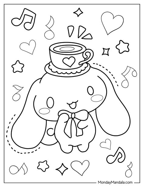 cinnamon roll sanrio coloring pages