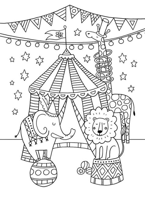 circus colouring pages