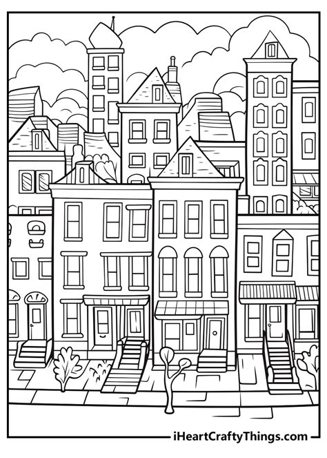 city coloring pages