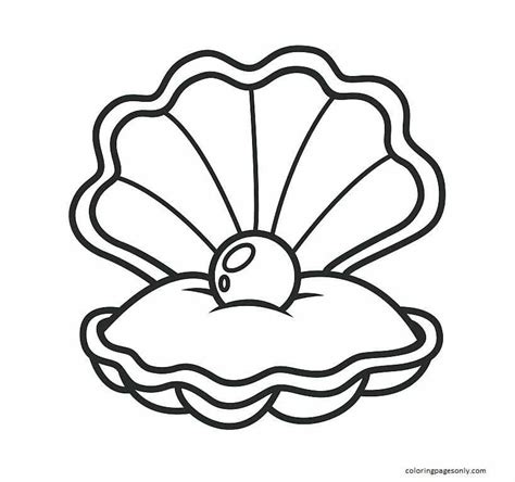 clam coloring pages