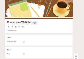 Classroom Walkthrough Evaluation In Google Forms