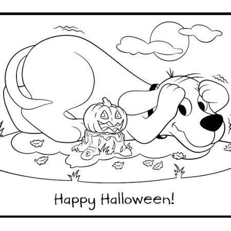 clifford halloween coloring pages