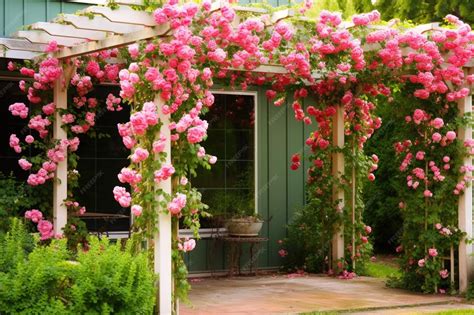 climbing rose pergola