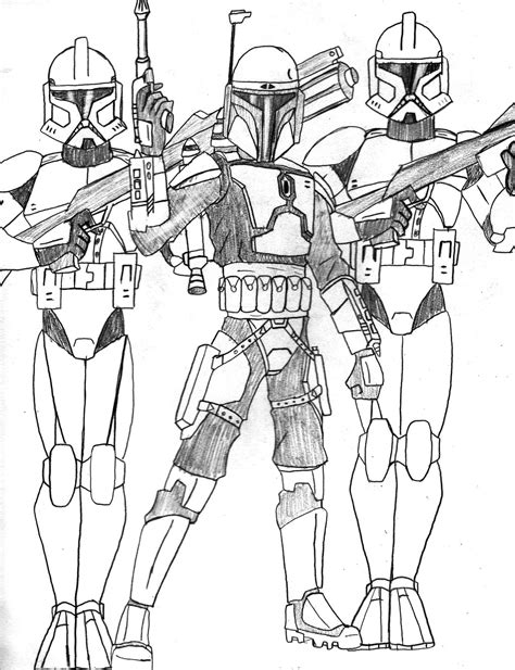 clone trooper star wars coloring pages