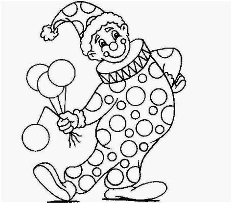 clown purim coloring pages