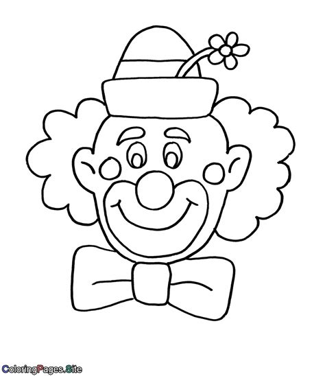 clown purim coloring pages