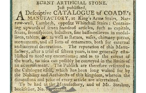 Coade Stone Catalogue