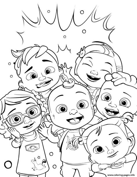 cocomelon characters coloring pages