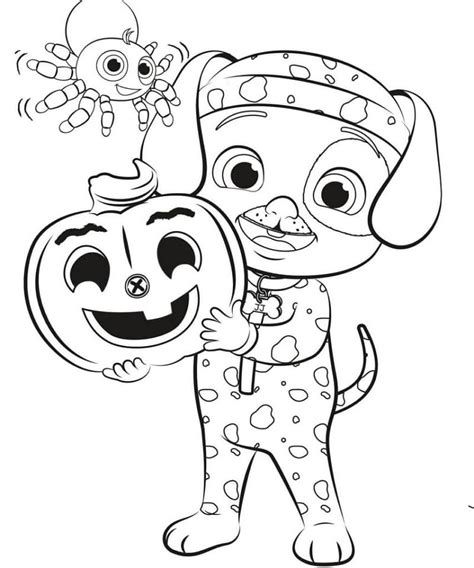 cocomelon halloween coloring pages