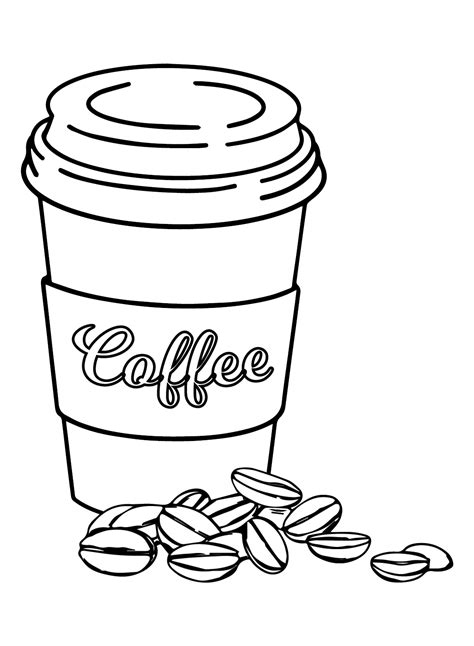 coffee coloring pages