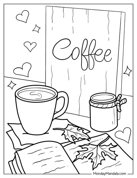 coffee coloring pages for adults