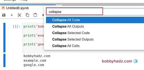 collapse cell in jupyter notebook