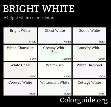 color bright white