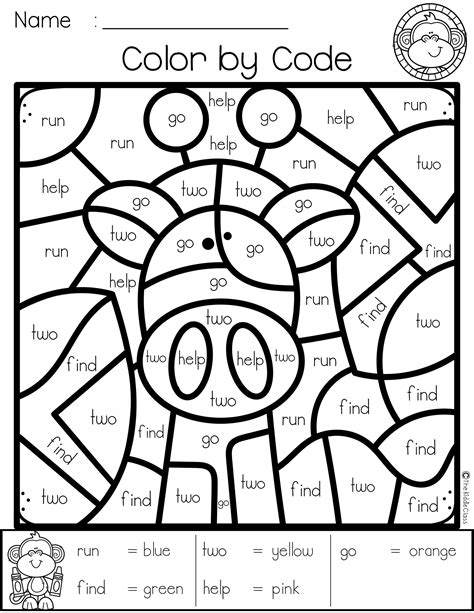 color by code coloring pages