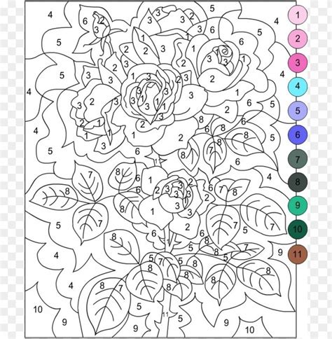 color by number adult coloring pages