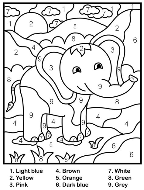 color by number pdf free