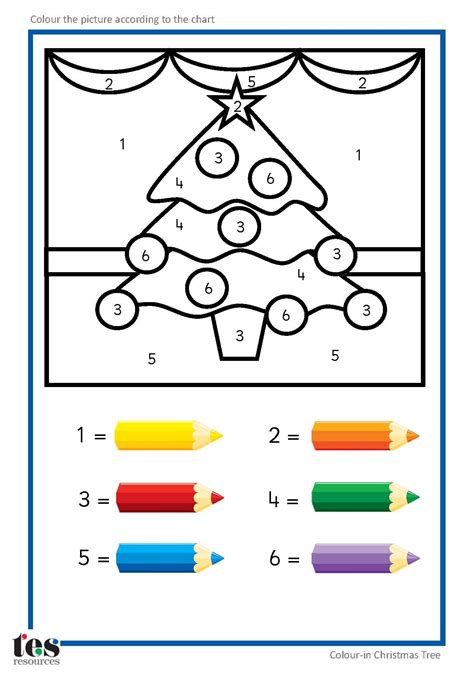 color by number preschool christmas