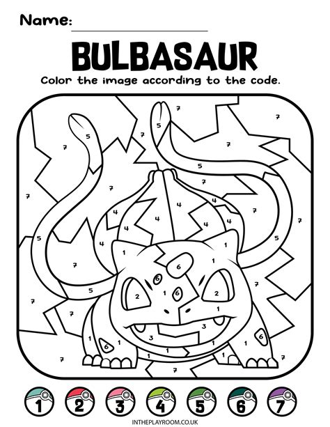 color by number printable pokemon