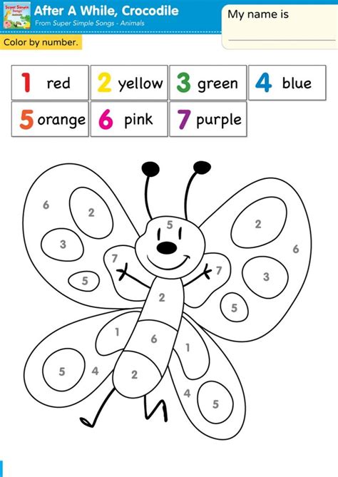 color by number worksheets