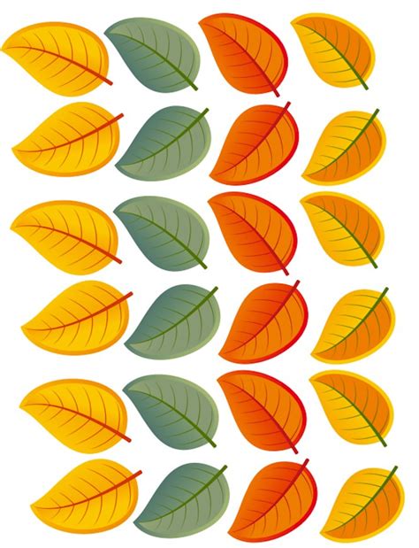 color printable leaves