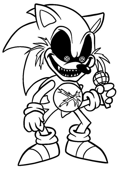 color sonic exe coloring pages