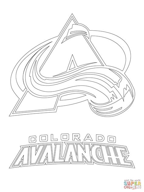 colorado avalanche coloring pages