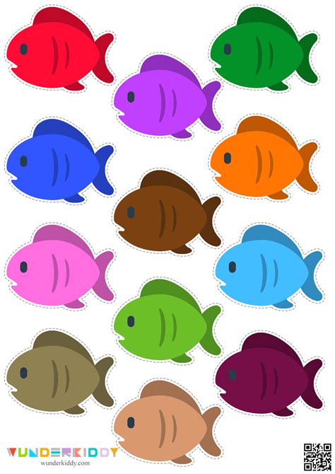 colored fish printable