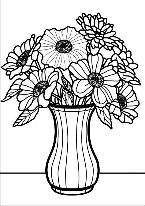 coloring book pictures of flowers