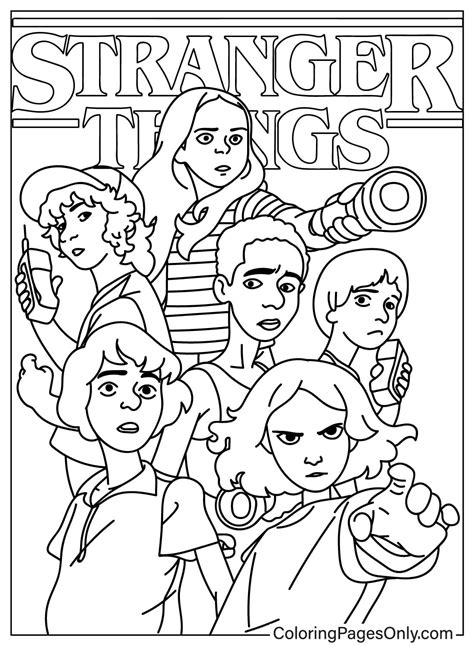 coloring book stranger things coloring pages