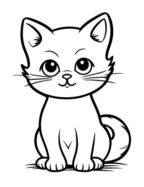 coloring cat drawing colour