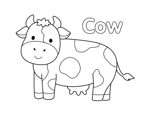 coloring cow