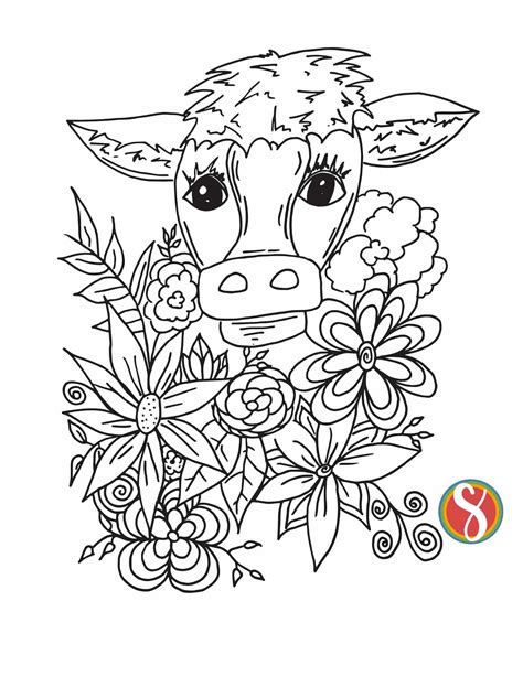 coloring cow pages