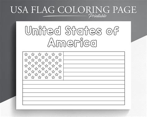 coloring page american flag