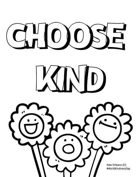 coloring pages about kindness