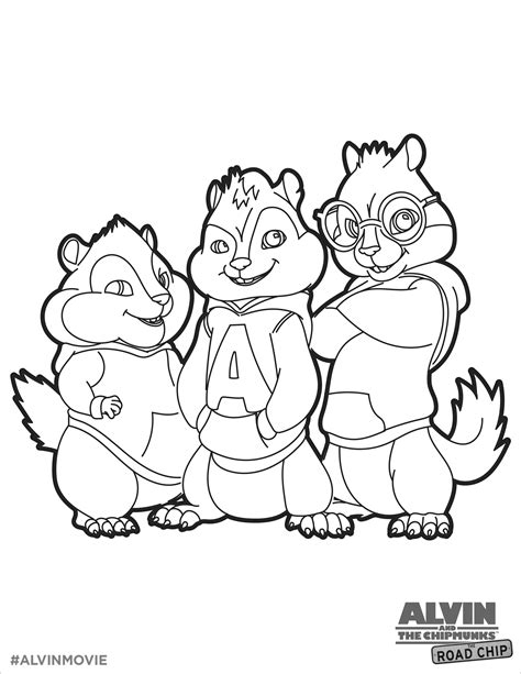 coloring pages alvin and the chipmunks