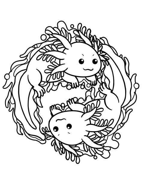 coloring pages axolotl