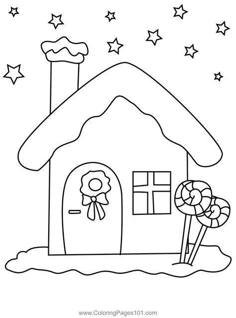 coloring pages christmas house