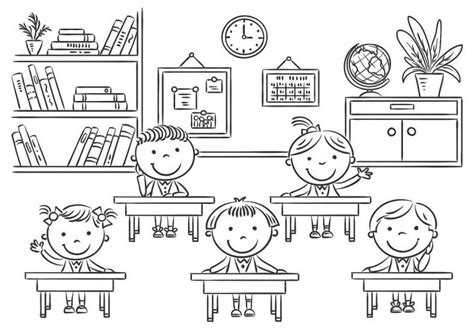 coloring pages classroom