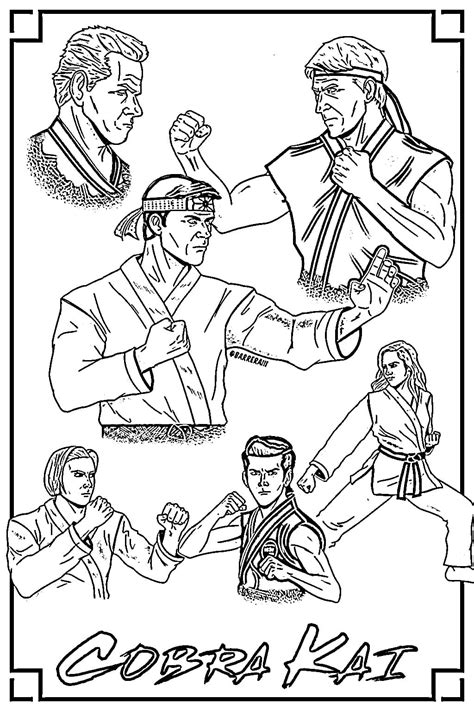 coloring pages cobra kai