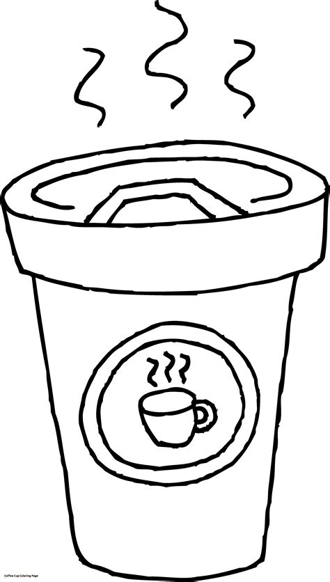 coloring pages coffee cups
