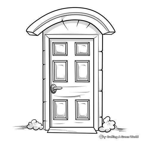 coloring pages door