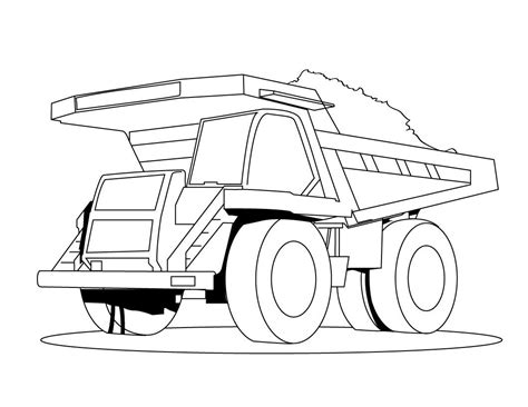 coloring pages dump truck