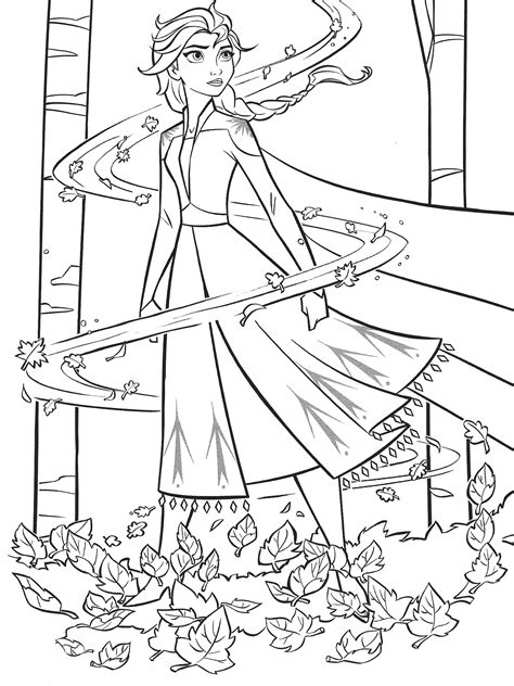 coloring pages elsa frozen 2